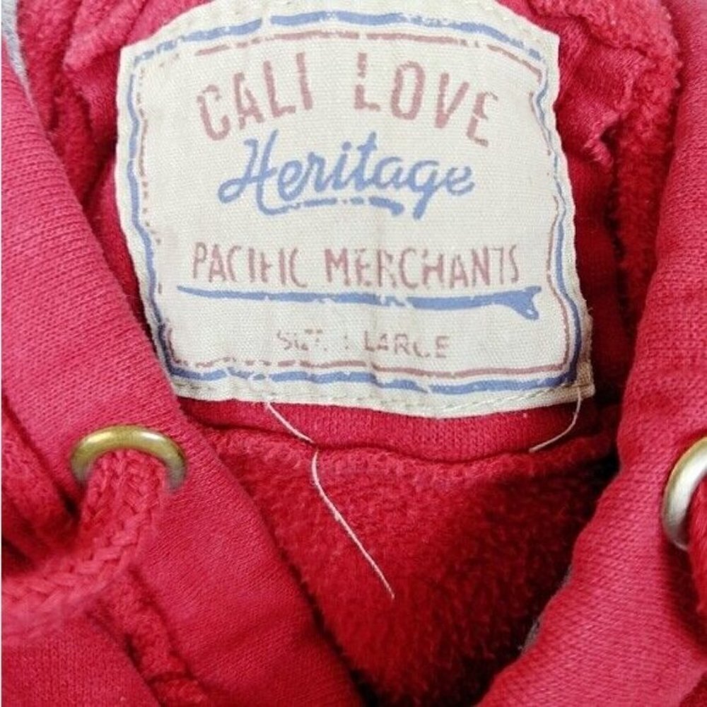 Cali Love Heritage Pacific Merchants Red Hoodie Sweater Women's Large - Picture 4 of 5
